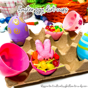 dirt cups inside easter eggs