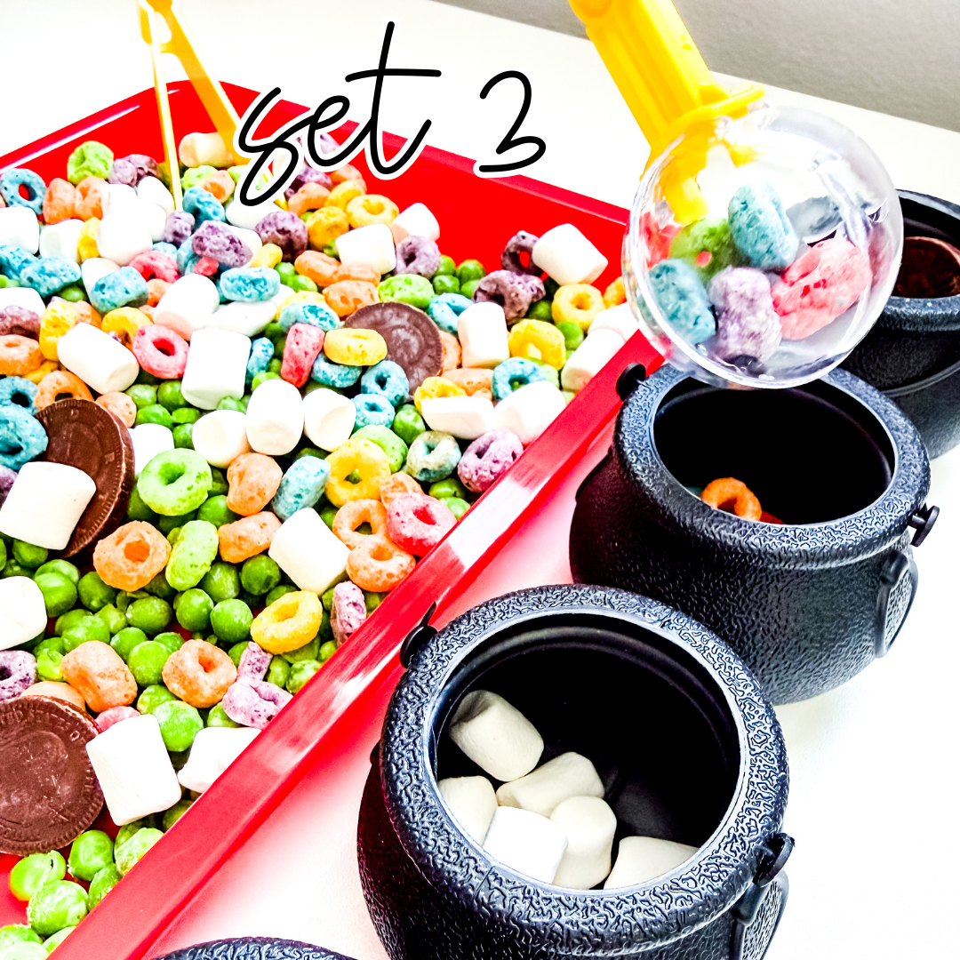 an edible sensory bin for st. patrick's day