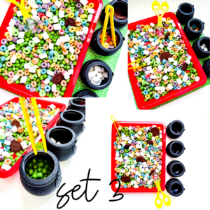 an edible sensory bin for st. patrick's day