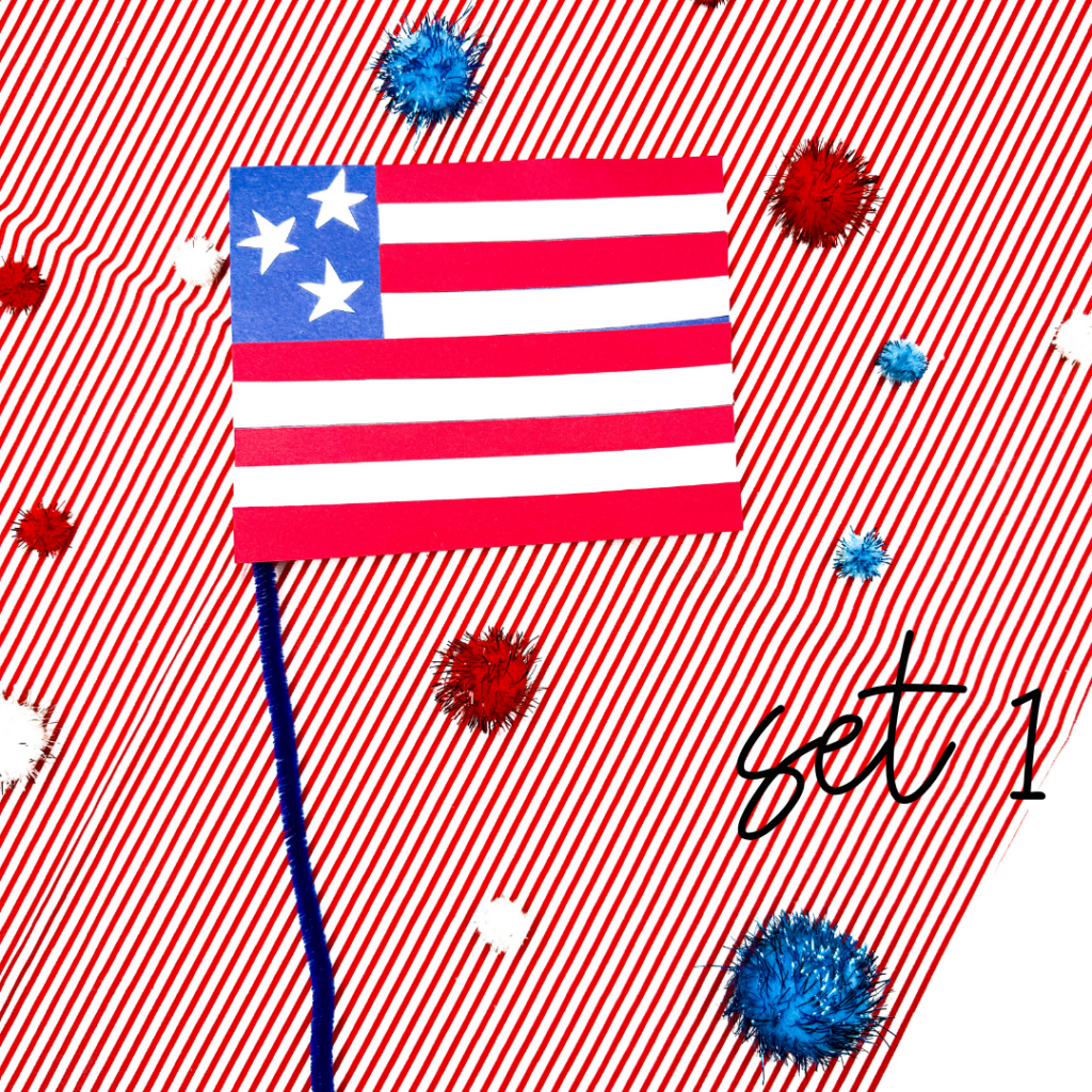 american flag craft made out of construction paper