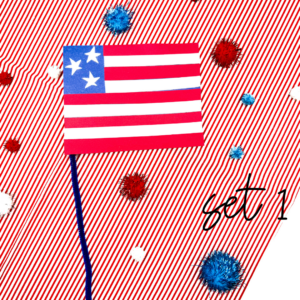 american flag craft made out of construction paper