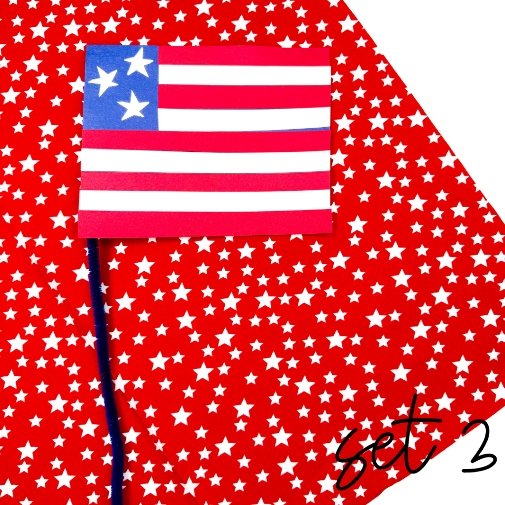 american flag craft made out of construction paper