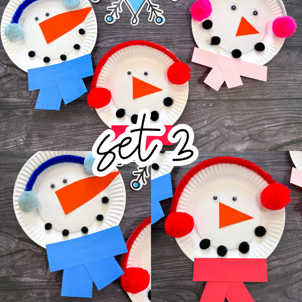 snowman paper plate craft