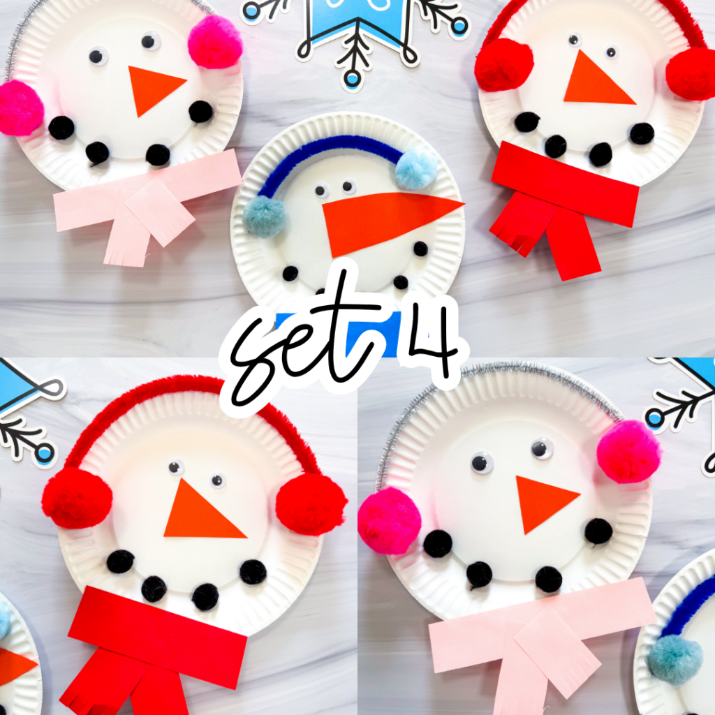snowman paper plate craft